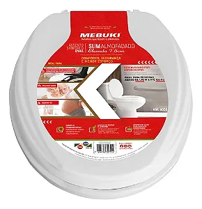 Assento Slim Almof Elevado 7,5cm Branco Mebuki