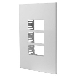 Placa ILUMI 4x2 3 modulos c/ suporte i9