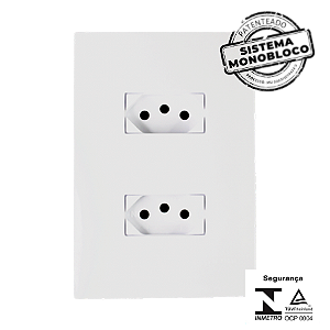 Conj. 2 tomadas ILUMI 10a 250v separadas monobloco i9