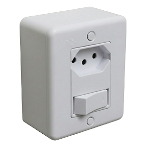 Conj. interruptor ILUMI simples 6a c/ tomada 2p+t 10a 250v