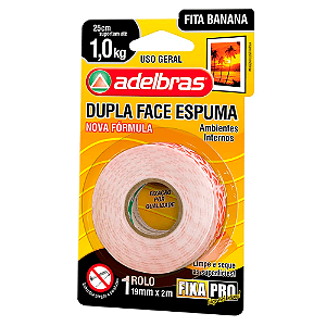 FITA DUPLA FACE ESPUMA PRO (941) 12X2 ADELBRAS