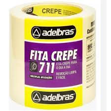 Fita crepe ADELBRAS uso geral BEGE (711) 18X40 PACOTE C/6