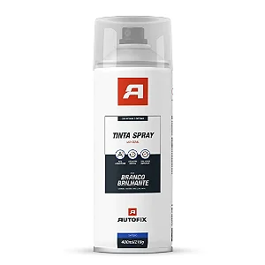 Tinta spray AUTOFIX branco brilhante 400ml uso geral