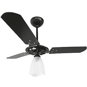 Ventilador VENTEX teto yris 220v preto/preto tulipa aberta (107)jrf000030f