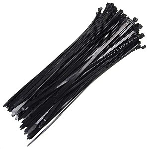 Abraçadeira de nylon THOMPSON preta 4,8x300mm pacote com 100un 617