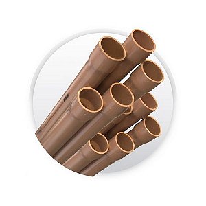 Tubo akato soldável marrom 60mm 6mts