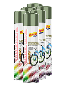 Tinta spray metálico verde 400ml mundial prime fardo c/6