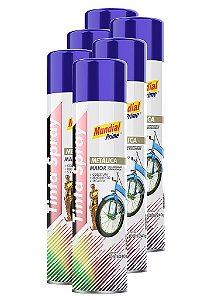 Tinta spray metálico azul 400ml mundial prime FARDO C/6
