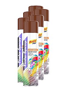 Tinta spray marrom 400ml mundial ug prime FARDO C/6