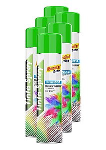 Tinta spray luminoso verde 400ml mundial prime FARDO C/6