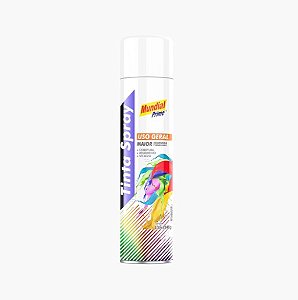 Tinta spray branco semi brilho 400ml mundial ug prime