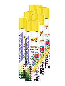 Tinta spray amarelo 400ml mundial ug prime FARDO C/6