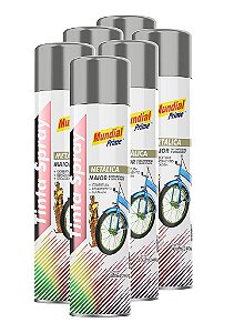 TINTA SPRAY 400 ML MUNDIAL PRIME METALICA ALUMINIO @