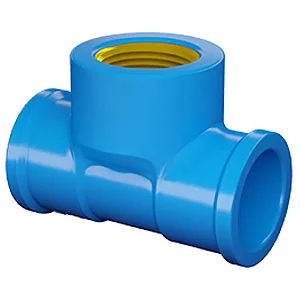 Tee FORTLEV azul latão 25mm x 1/2 pacote c/15