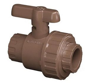 Registro krona de esfera roscavel c/união marrom 20mm