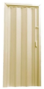 Porta sanfonada de pvc bege larg 70cm Vitesse