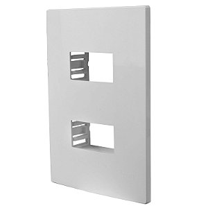 Placa ILUMI 4x2 2 modulos c/ suporte i9