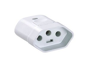 pino femea 2P+T 20a branco 9838 PLUZIE