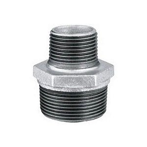 Niple duplo de redução galvanizado 1 x 1/2"