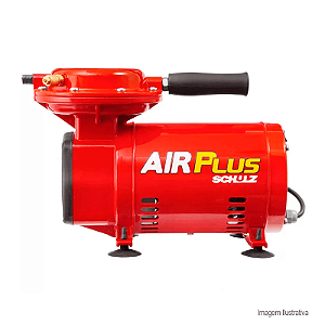 MOTOCOMPRESSOR AR PORTATIL DIAFRAGMA MS2,3AIRPLUS 0a40PSI CONT. MONOF. IP00 1/3CV 220V 4P 60Hz C/ALCA C/ACESS. SCHULZ