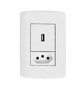 Modulo pluzie usb +tomada 2p+t 20a4x2 - 7290
