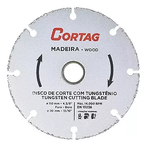 Disco Tungstenio Marmore Madeira Prego 61346 Cortag 110x20mm