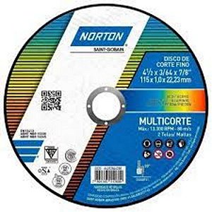 Disco de corte norton  multcorte 4.1/2"x3/64x7/8" azul - 6280 - 2609