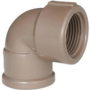 Cotovelo plastilit 90° soldavel marrom lr 25mmx1/2'' PACOTE C/50