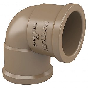 Cotovelo FORTLEV 90 soldável c/rosca 25x3/4 pacote c/30