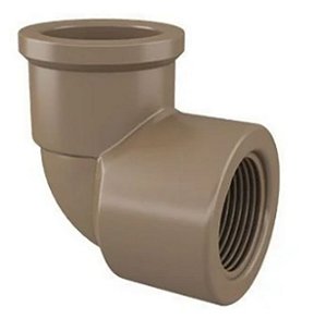Cotovelo AMANCO marrom lr 90º 25mm x 3/4''