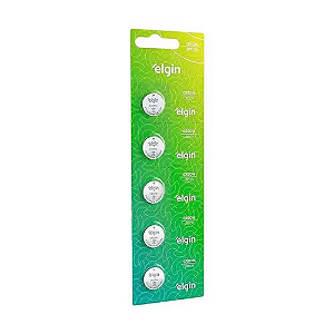 BATERIA LITIO ELGIN 2032 CARTELA C/ 5 UNIDADE
