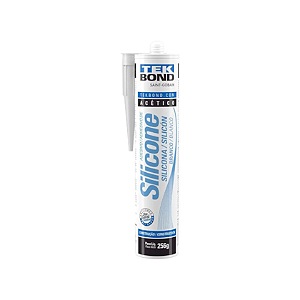 Adesivo TEK BOND de silicone acetico 256g branco