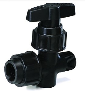 Adaptador pp registro preto com manopla pn 10 polierg