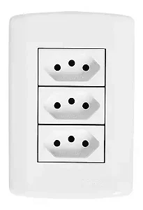 3 Tomadas.2p+t P Br Modular Branca C/pl 20a PLUZIE