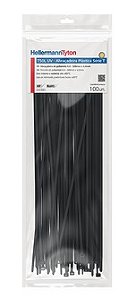 Abraçadeira T50L preta UV  hellermann PACOTE C/100