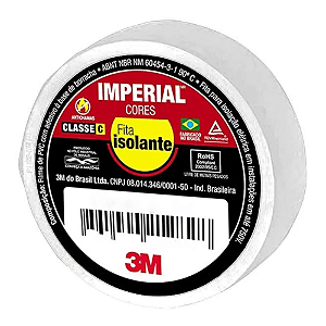 Fita isolante IMPERIAL 3M slim branca 18mmx20m