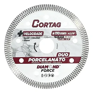 Disco de corte cortag Diamantado Porcelanato DUO 110 mm