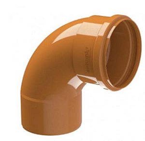 Curva curta 90º col. Je ocre 100mm CORRPLASTIK