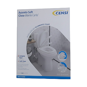 Assento Sanitario com Soft Close - Monte Carlo Branco CENSI