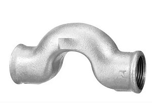 Curva 90 femea/femea galvanizado transposição 3/4"