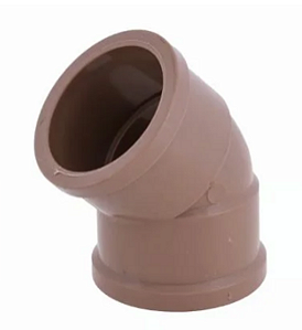Cotovelo TIGRE 45° soldavel marrom 25mm PACOTE C/50 *
