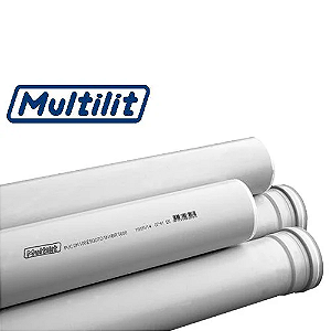 Tubo Multilit esgoto pvc 100mm/6m