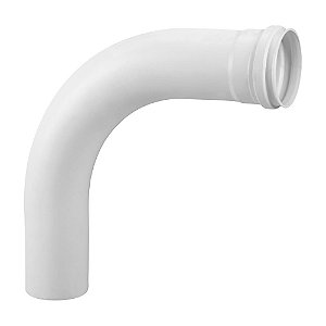 Curva FORTLEV 90° branca esgoto longa 100mm