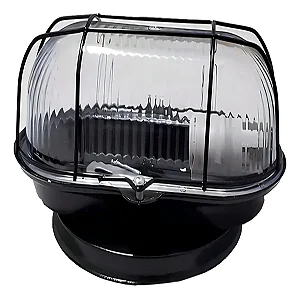 Luminaria Tartaruga Chapa Preto C/vidro ANNLUX