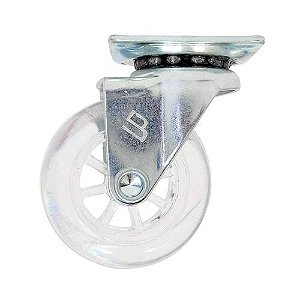 Rodizio Base Giratoria S/ freio 50mm 2 silicone BENDOOR