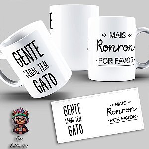 Caneca Gente Legal Tem Gato