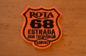 PATCH - ROTA 68 BRASIL - ( LARANJA )