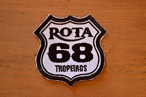 PATCH - ROTA 68 BRASIL - ( BRANCO E PRETO )