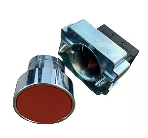 Kit C/ 3 Unidades Botão Pulso Vermelho Metálico Lay5-ba42