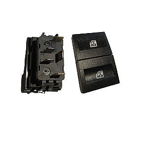 BOTAO VIDRO ELETRICO VW GOL/G5 08/12 (PRETO)(LED VERMELHO) (K1003240)